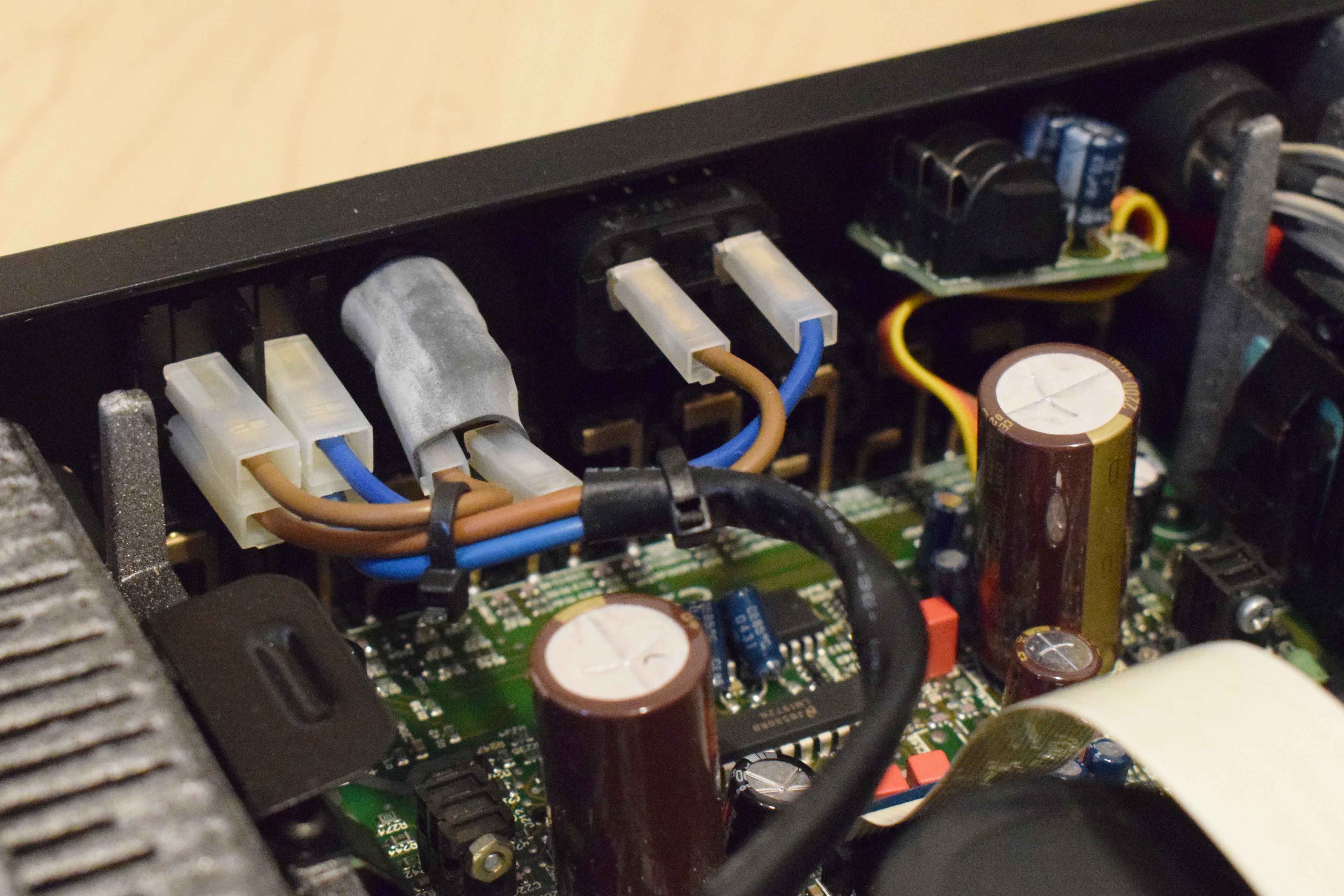 Image of rear connector mounting to case.