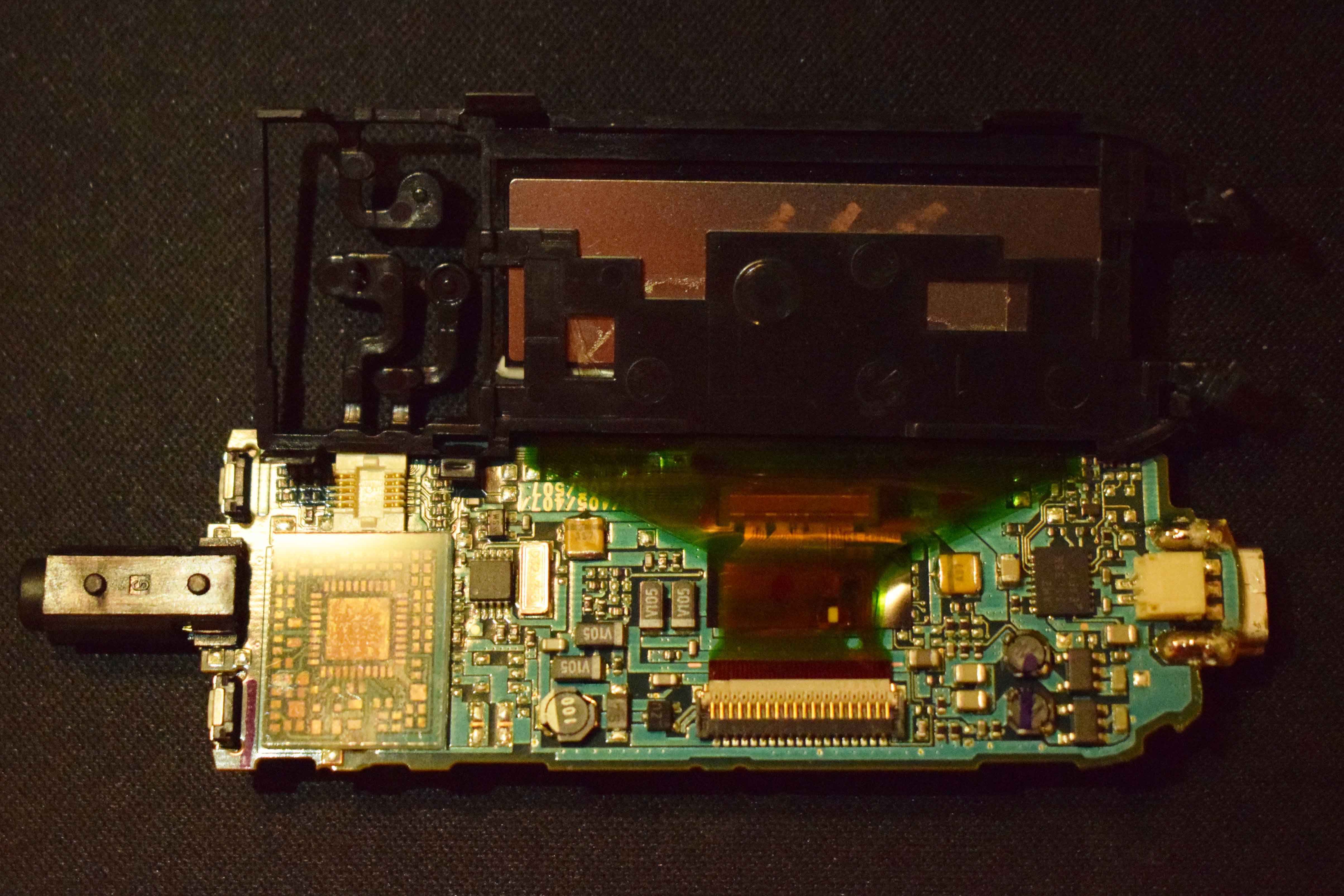 Photo of top-side of PCB of the device