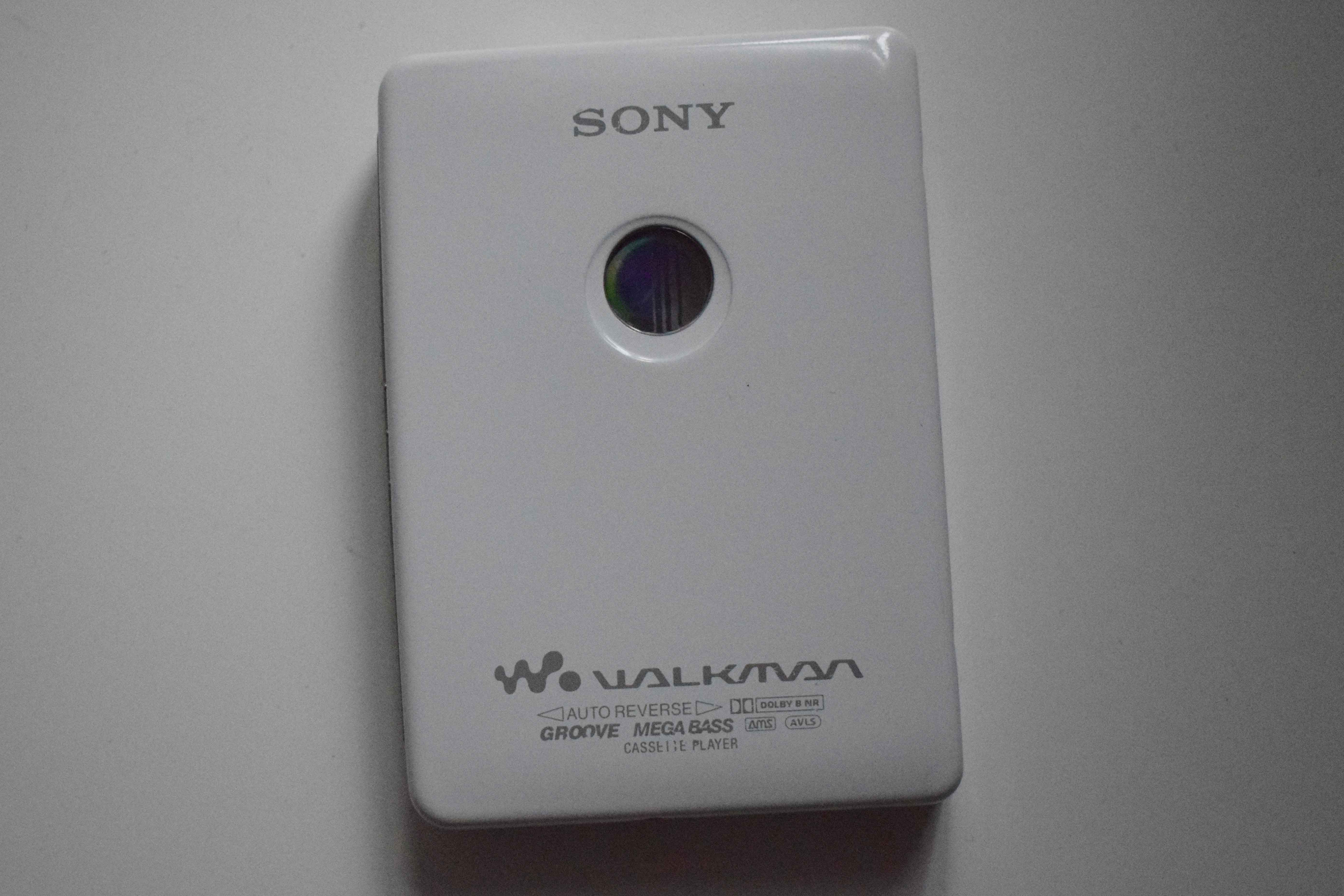 Back view of the WM-EX615 showing cassette window and further SONY branding.